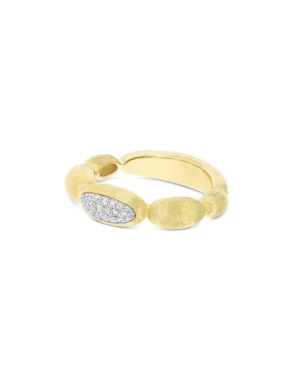 "Diva" gold and diamonds pavé ring