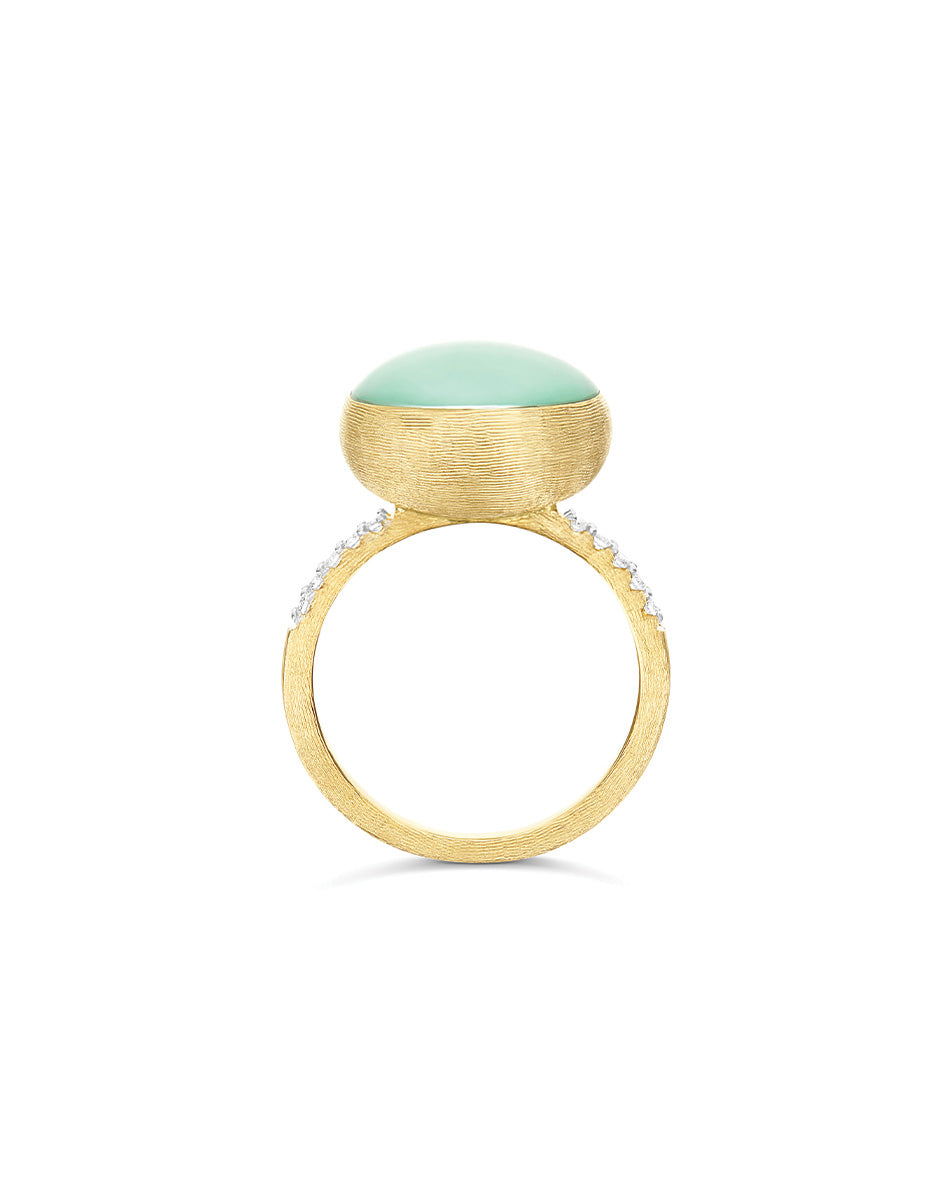 "Boules" Lattementa gold, diamonds, rock crystal, and jadeite ring (Medium)