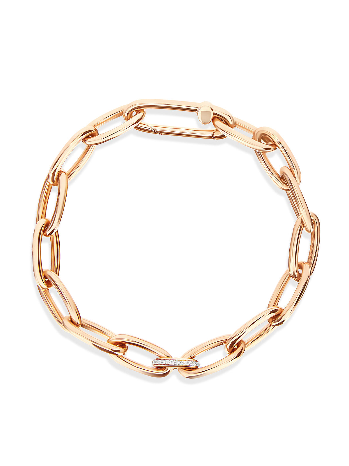 "Libera" rose gold Chain Bracelet with Diamonds
