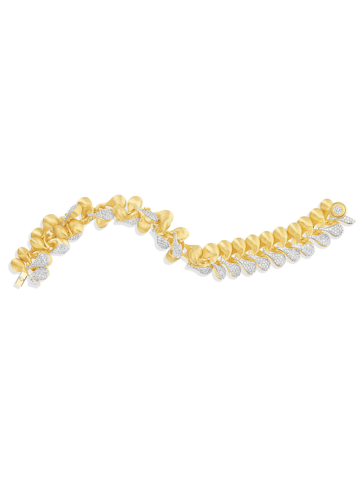 "Trasformista" Gold and Diamonds statement bracelet