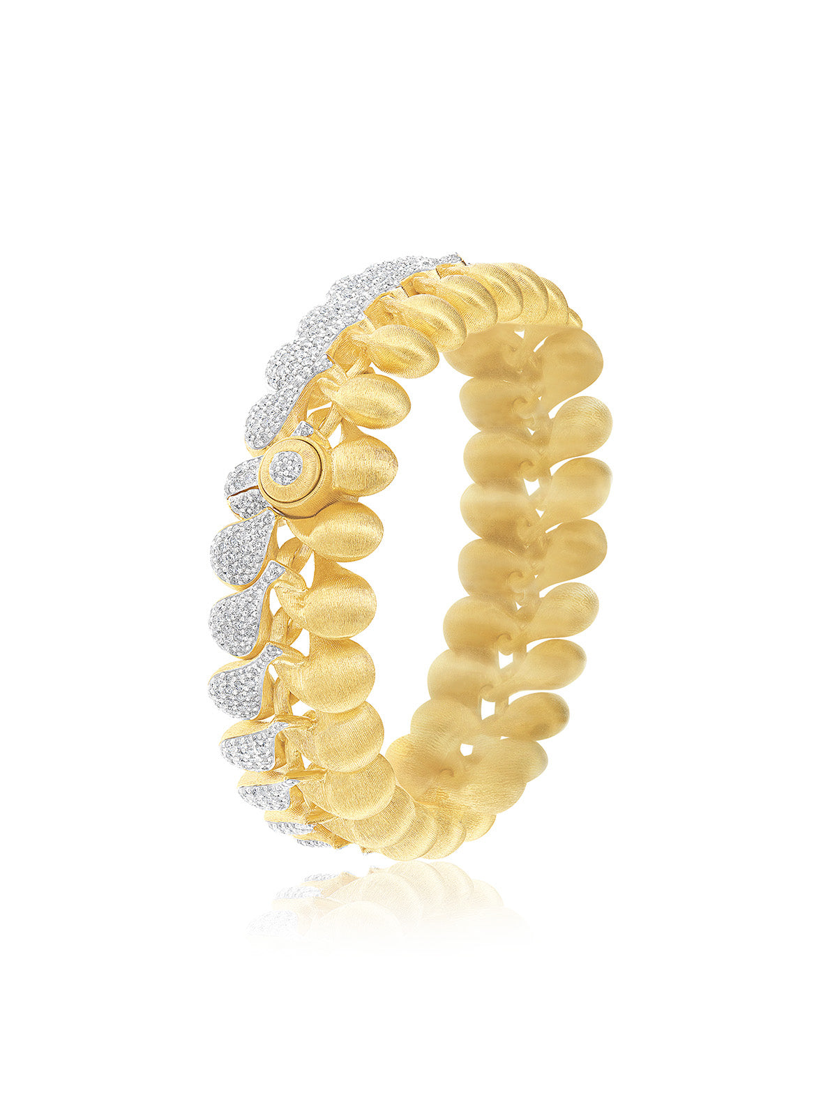 "Trasformista" Gold and Diamonds statement bracelet