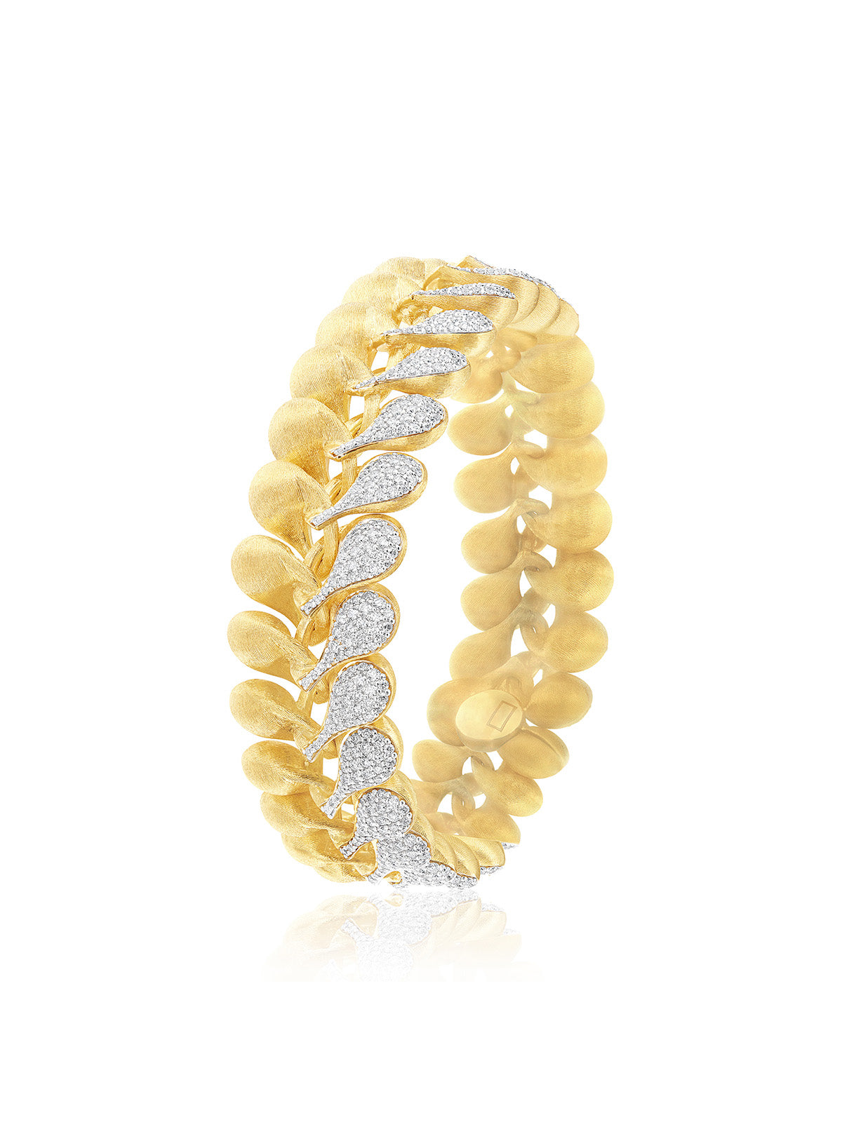 "Trasformista" Gold and Diamonds statement bracelet