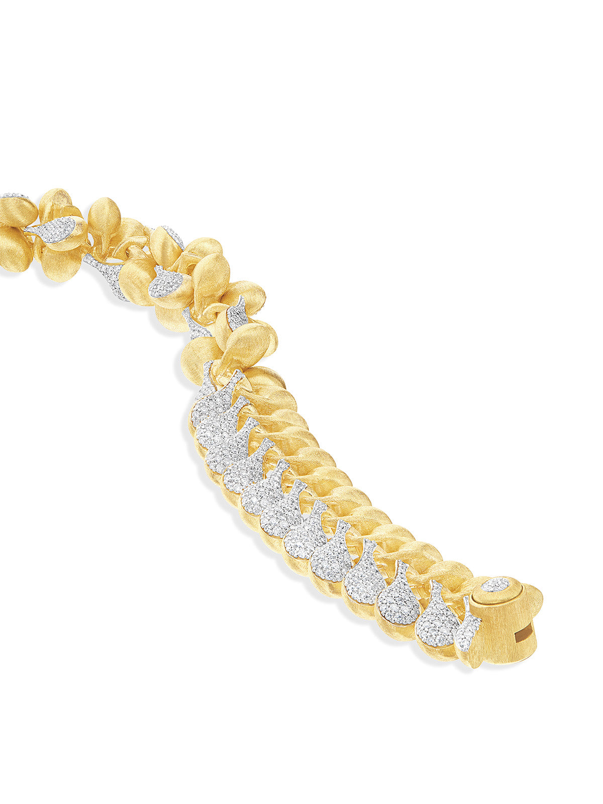 "Trasformista" Gold and Diamonds statement bracelet