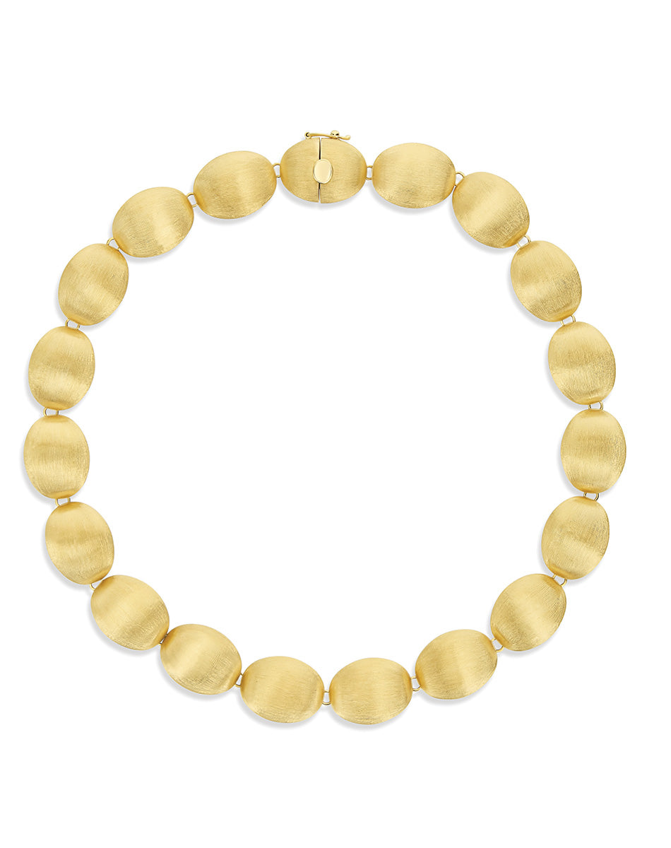Lattementa “Muse” double-sided beaded choker in engraved gold, jadeite and rock crystal (medium)