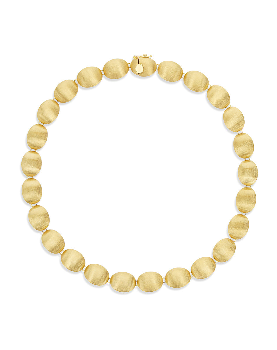 Lattementa “Muse” double-sided beaded choker in engraved gold, jadeite and rock crystal (Small)