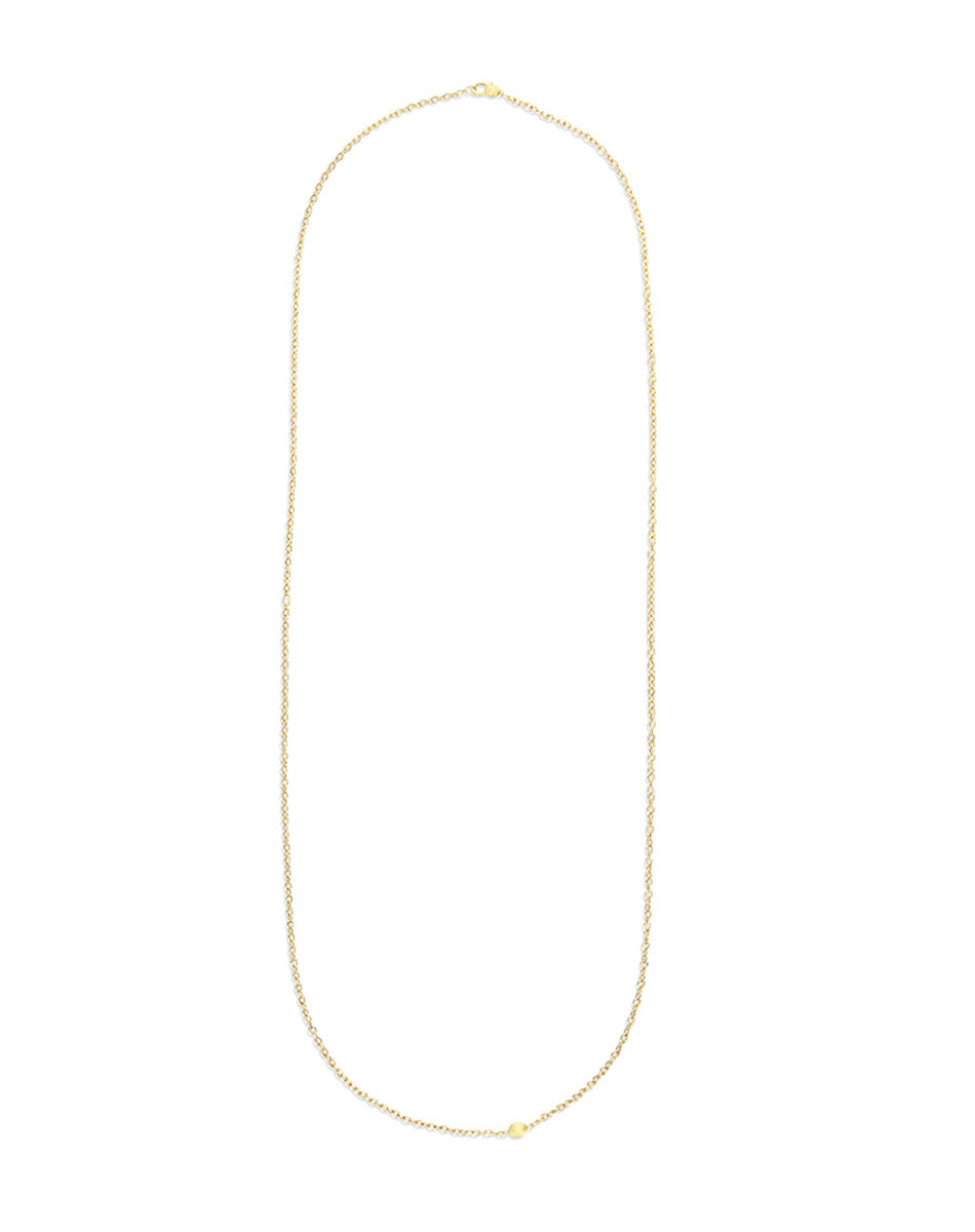 Boules necklace (long), chain, in engraved gold