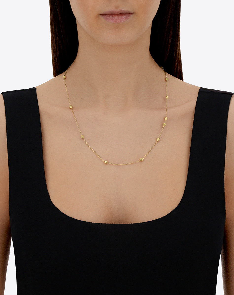 "Soffio" Gold and Diamonds Y necklace