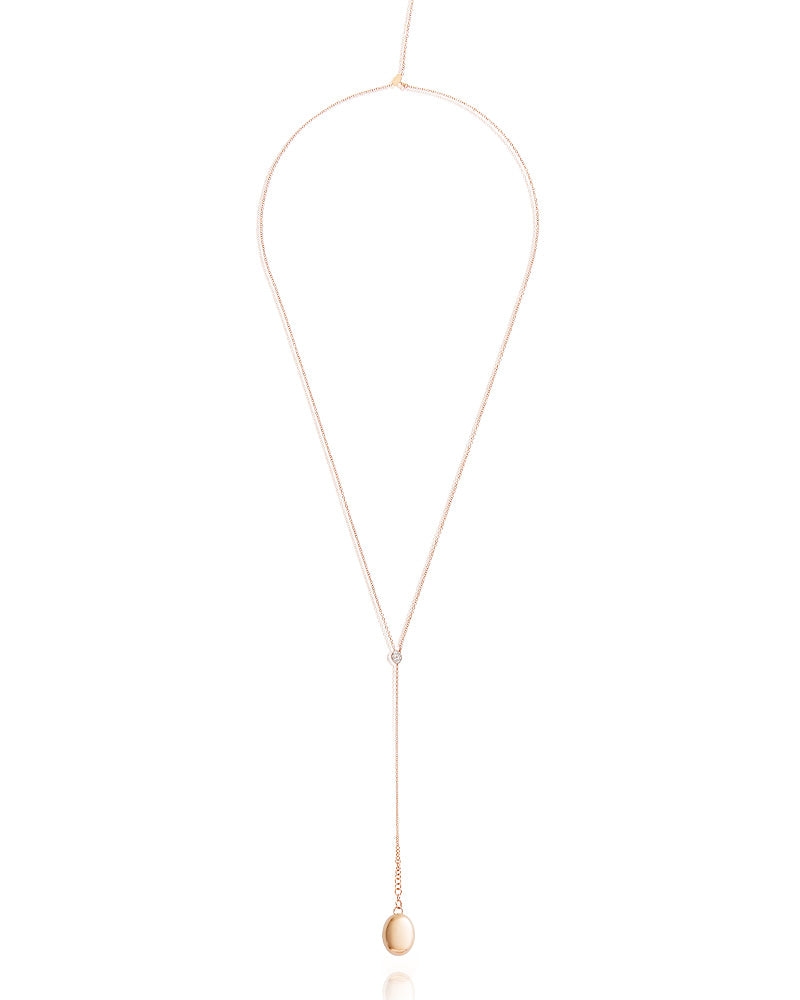 Necklace Candle, in rose gold and diamonds