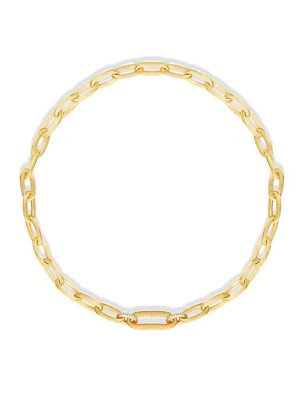 Libera necklace, in engraved gold and diamonds 