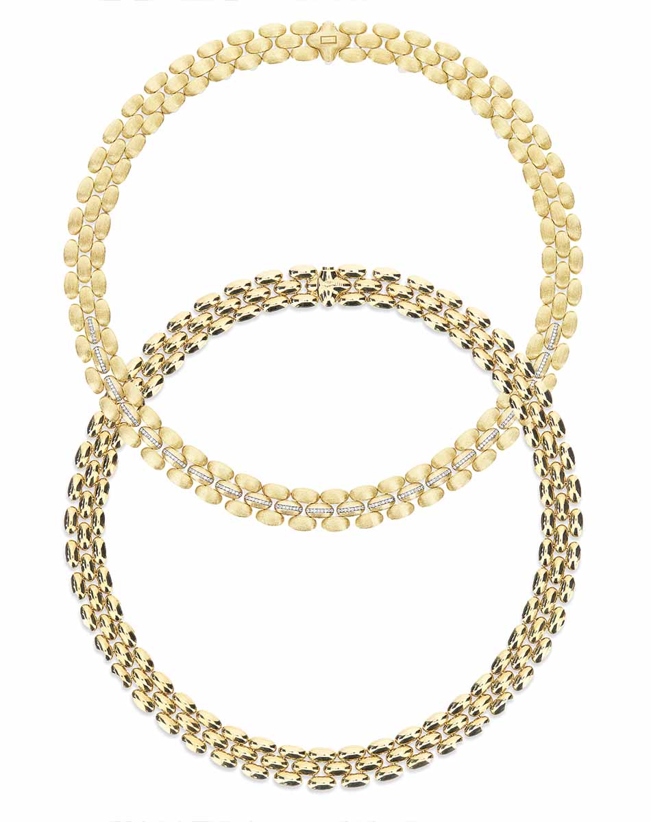 "Diva" gold and diamonds statement necklace