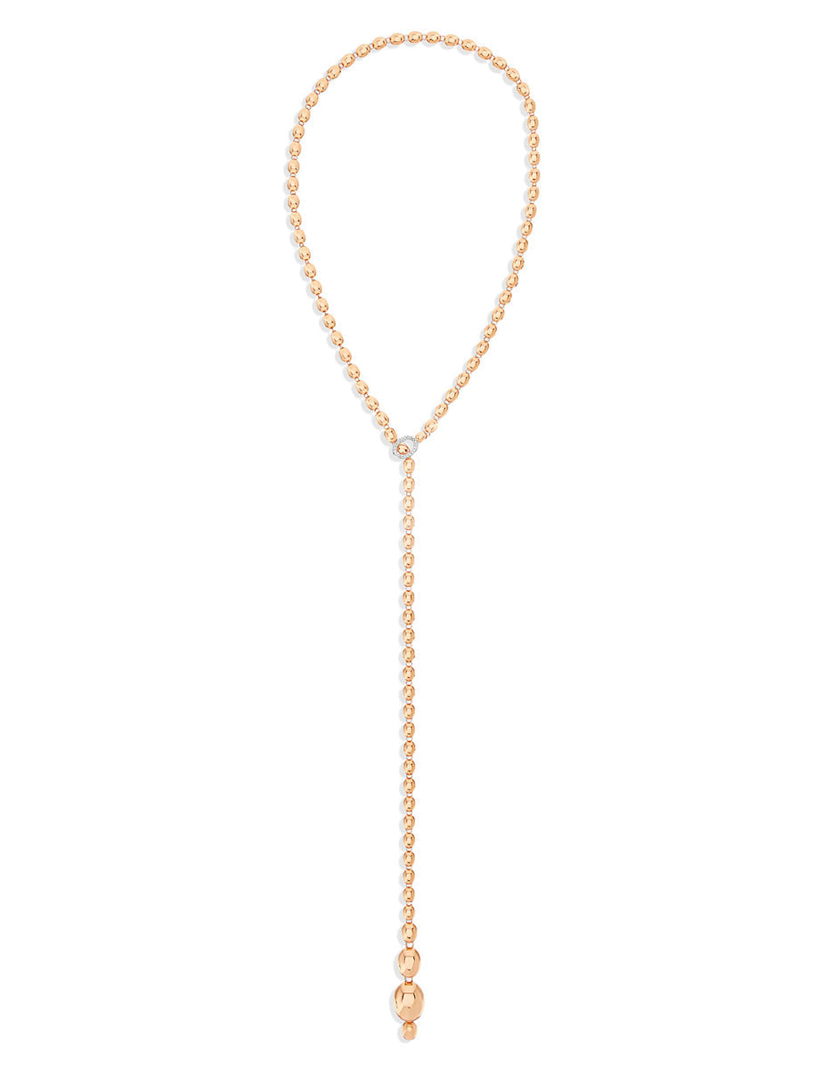 Necklace Ivy (media), in rose gold and diamonds