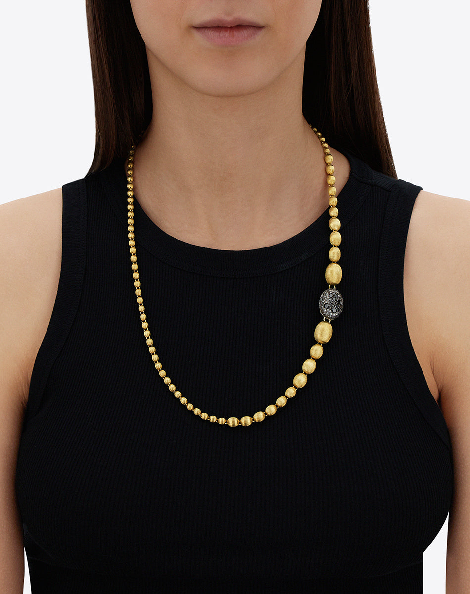 "Reverse" Gold, Diamonds, Rubies and Rock Crystal Convertible Y Necklace
