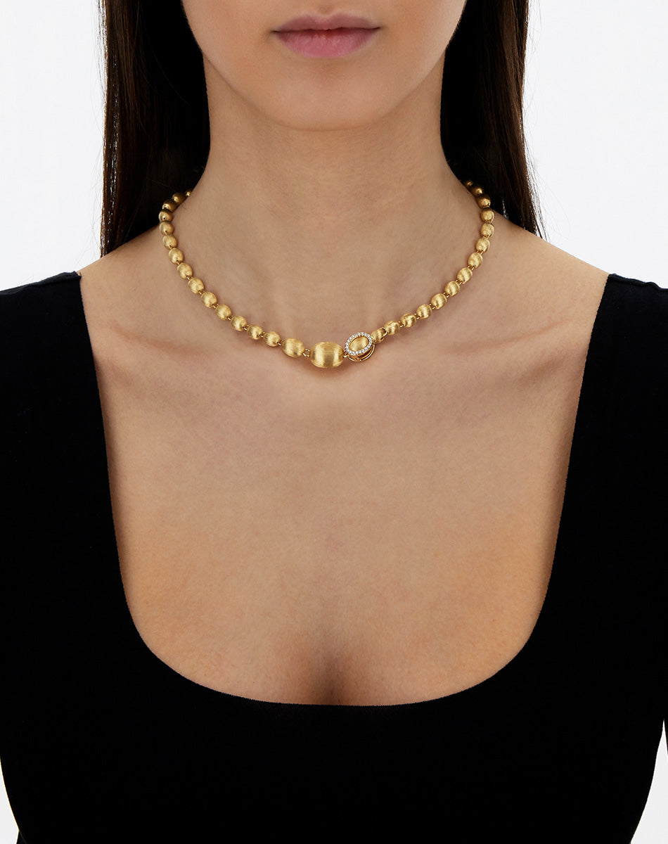 "Ivy" Gold and diamonds collar necklace