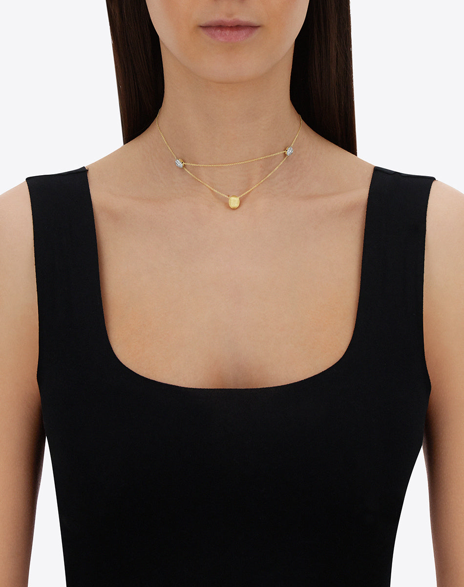 "Luce" 3 in 1 Gold and diamonds convertible necklace (LARGE)