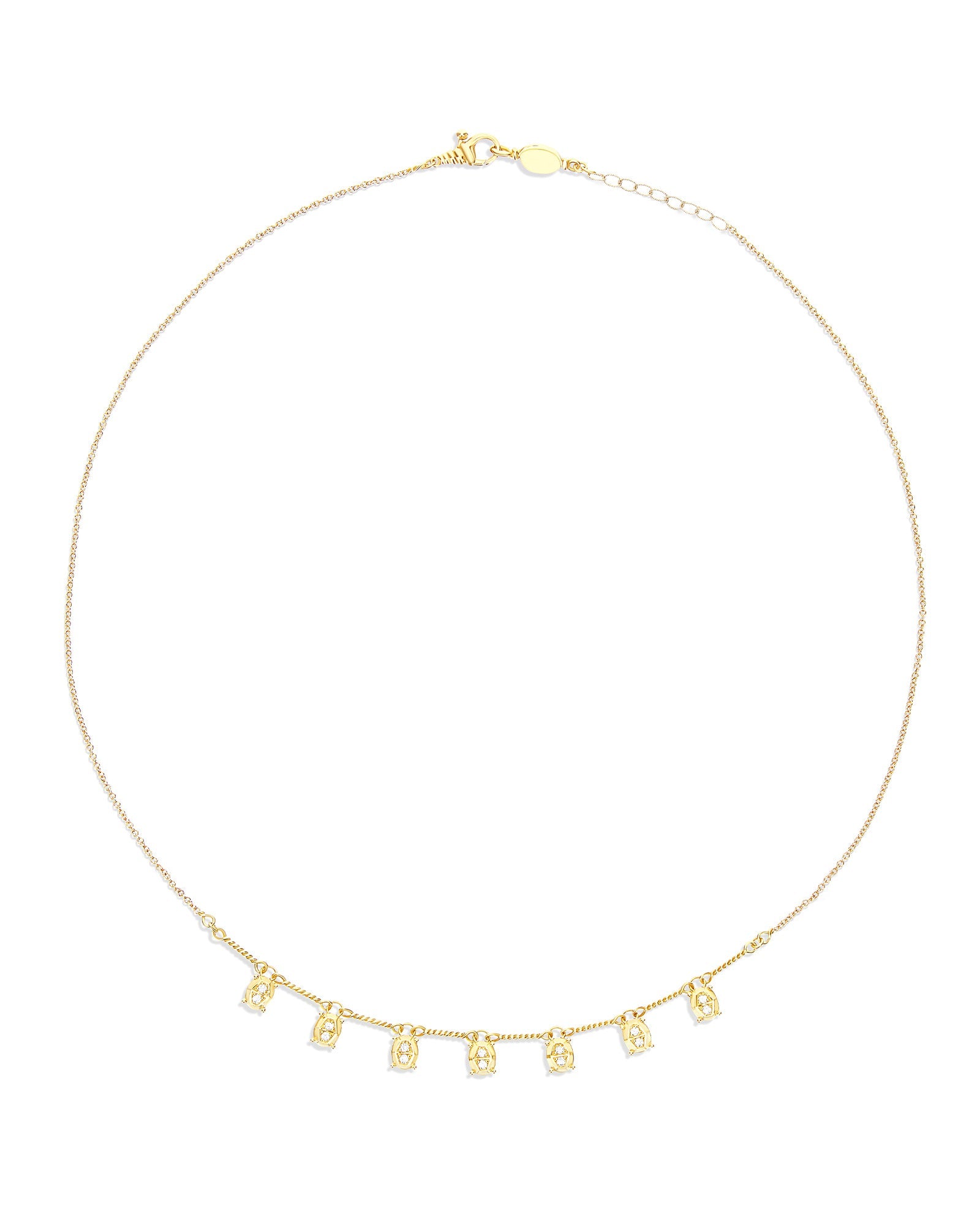 Ipanema necklace, collar, with pendants, in gold and diamonds