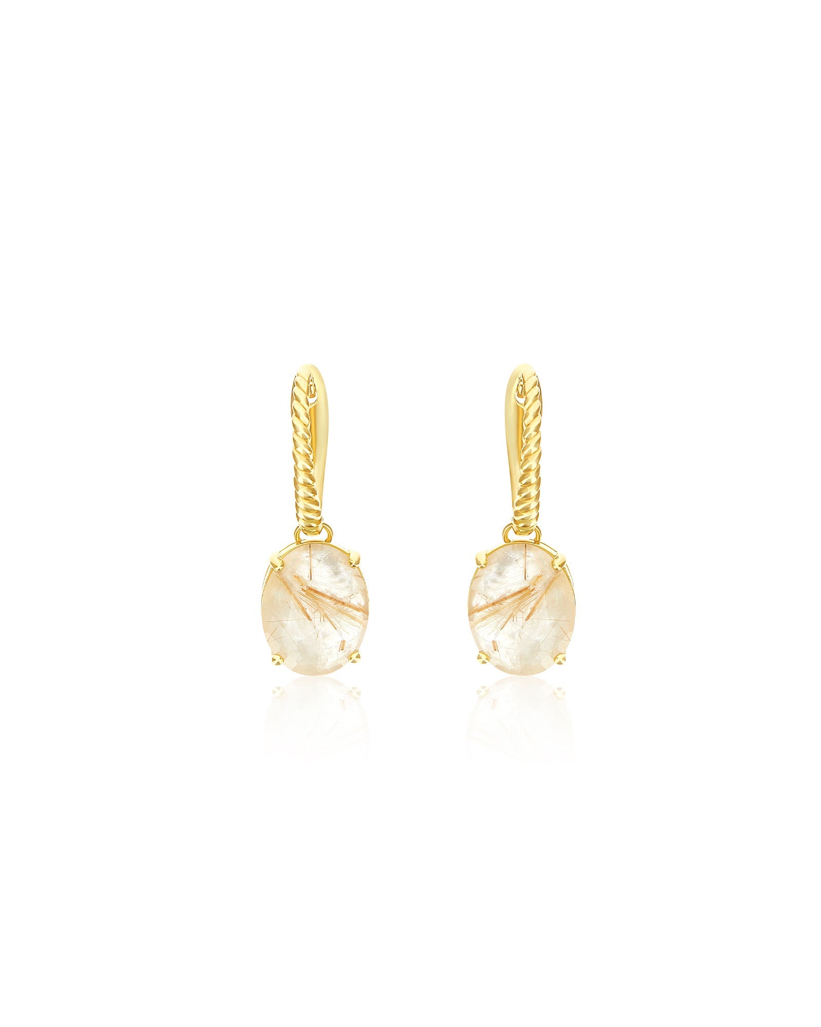 Ipanema earrings (big), stud, in gold and diamonds