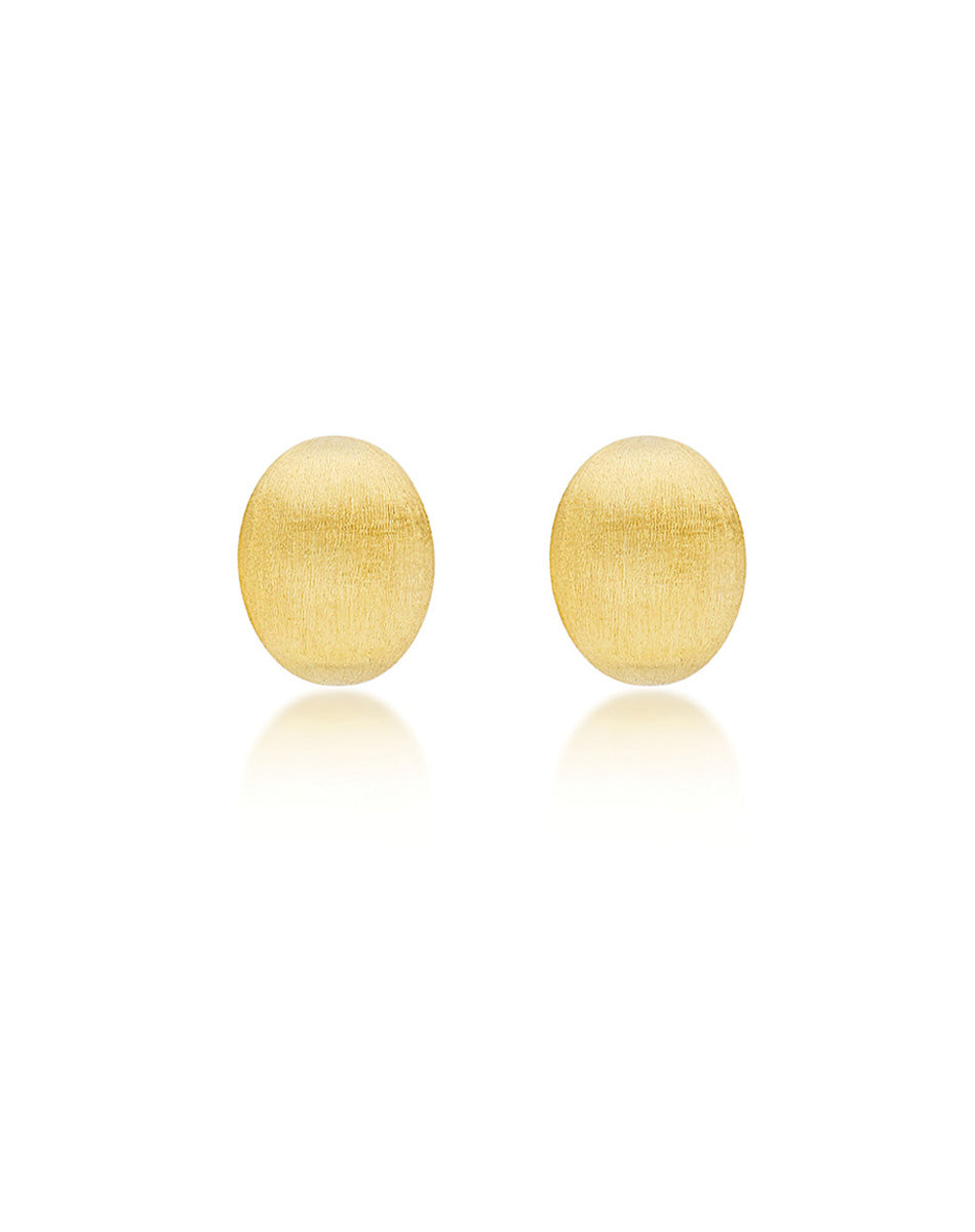 Boules earrings (small), stud, in engraved gold