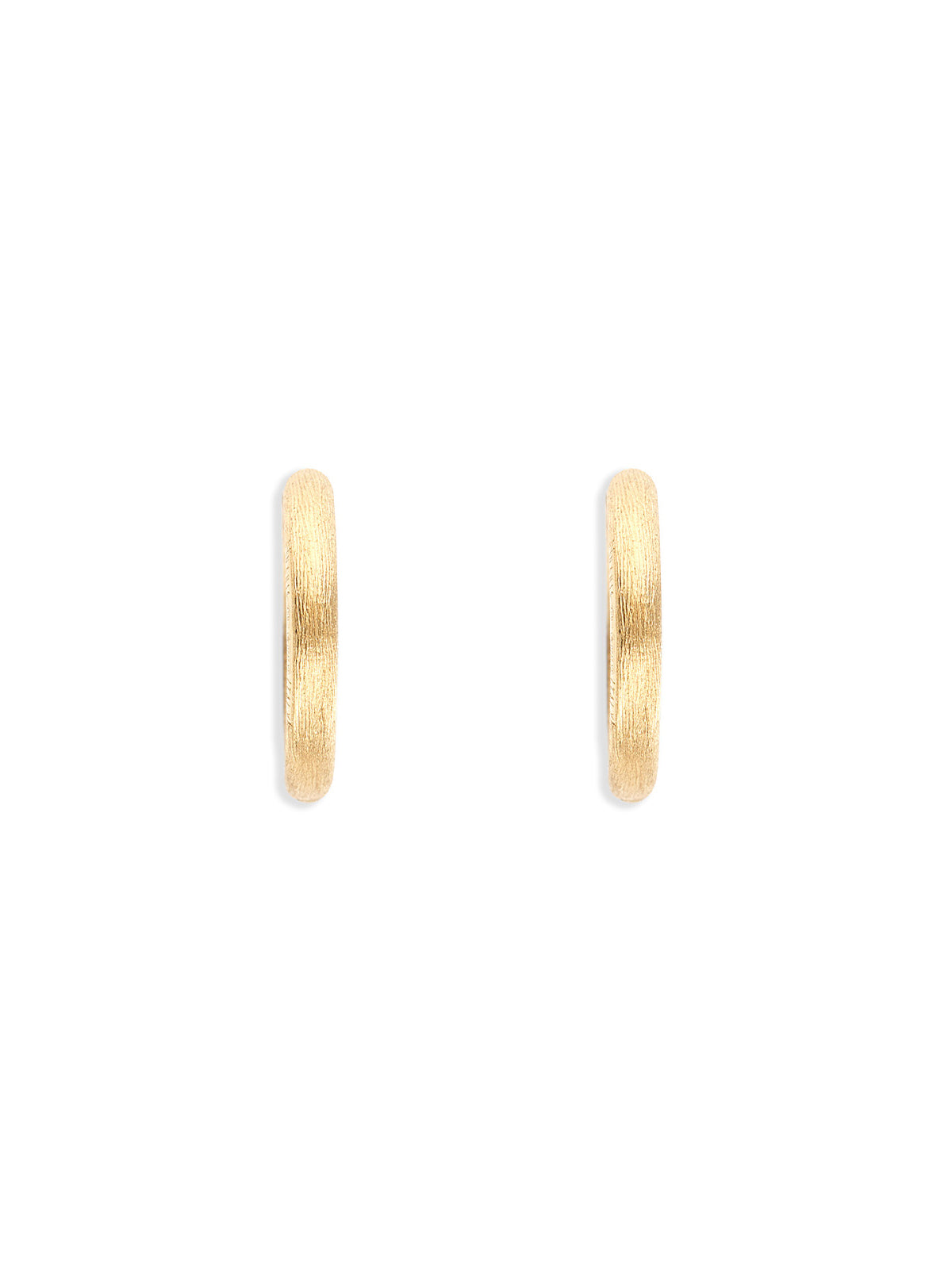 Libera earrings (big), hoop, in engraved gold 
