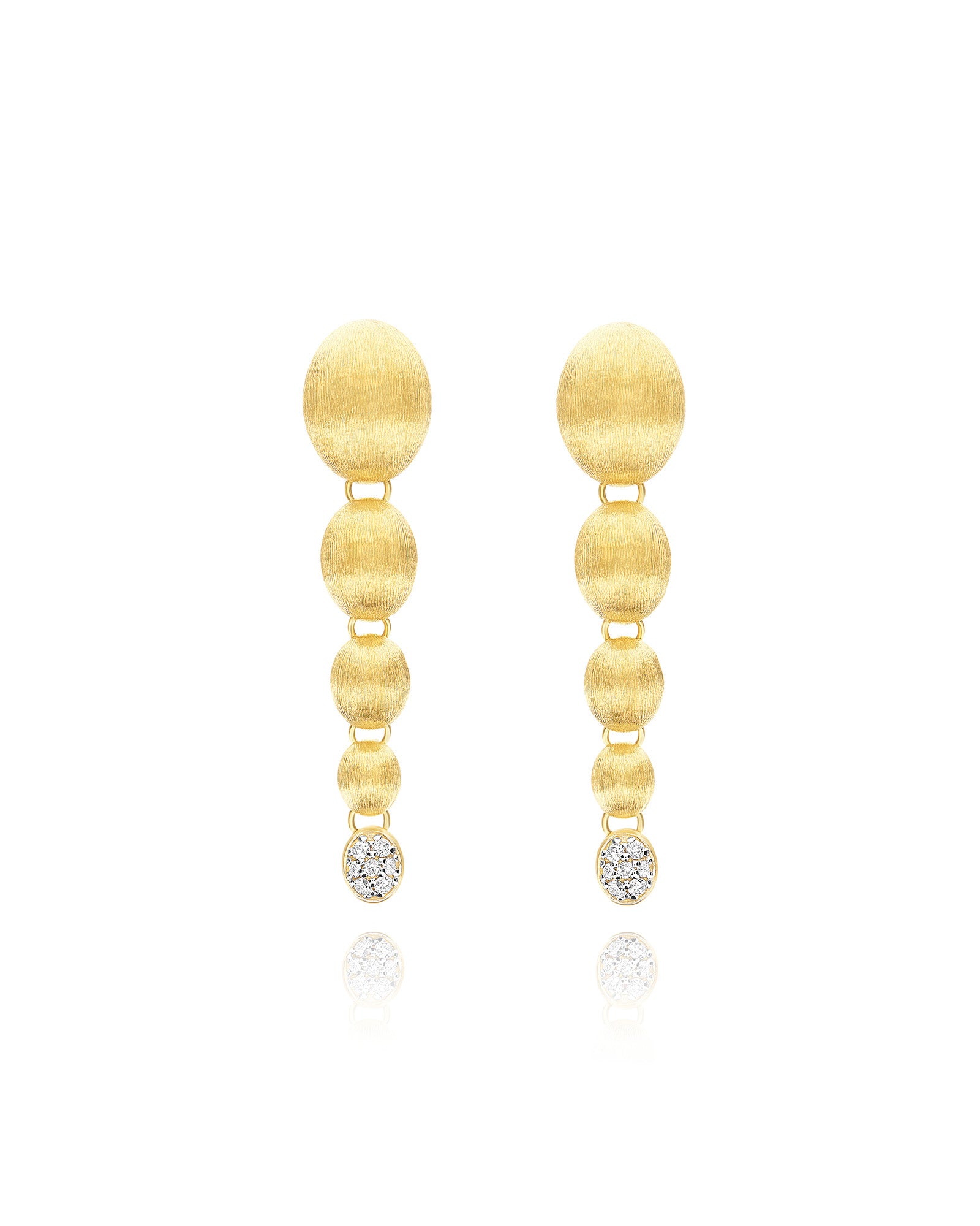 Ivy "nuvolette" Gold and Diamonds charming drop earrings