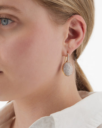 Large Rosolio Boules Ciliegine Drop Earrings