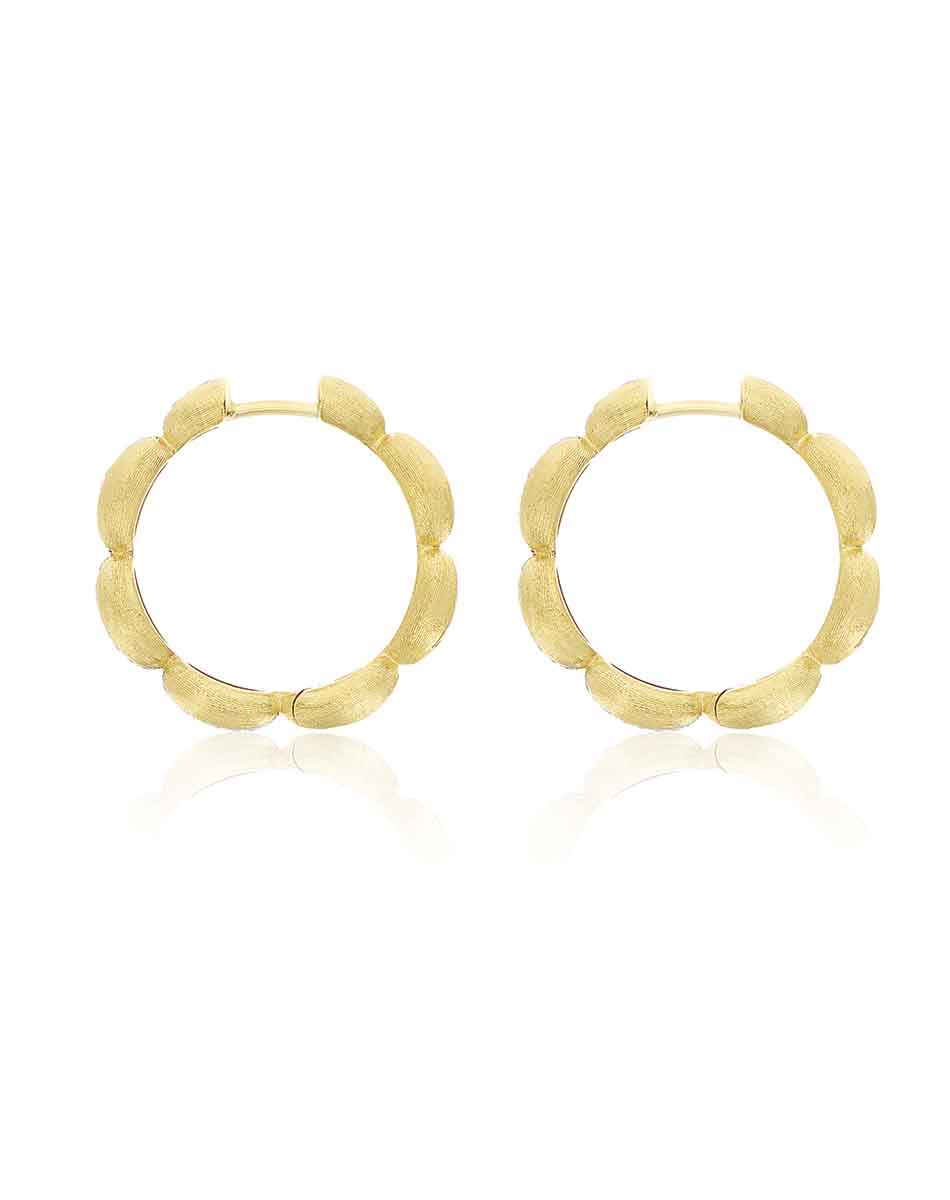 "Diva" gold and diamonds hoop earrings (large)