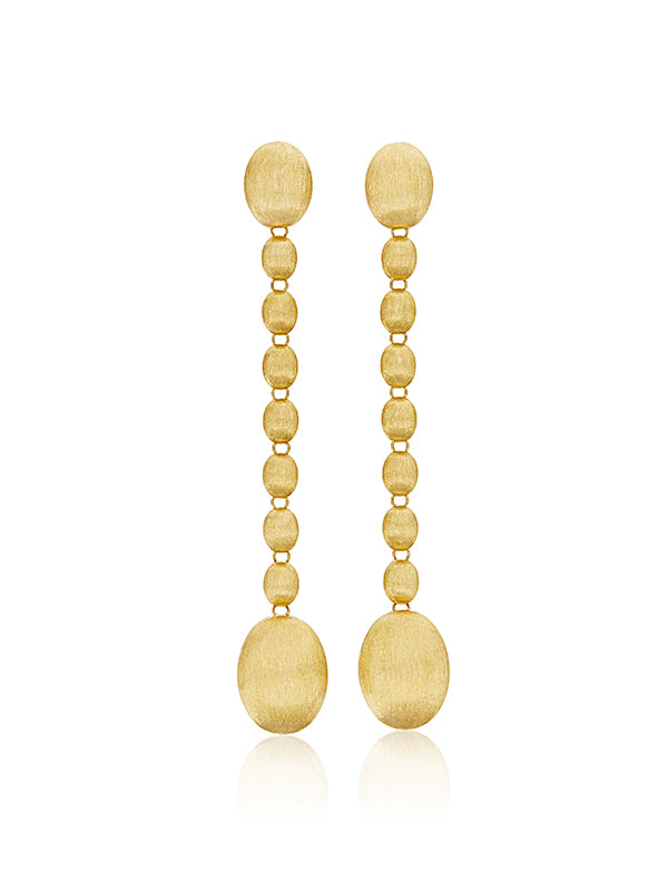 IVY "Nuvole" Hand-Engraved Degradé Gold boules chunky earrings
