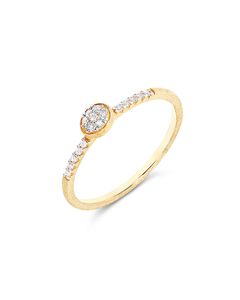 "Elite" Diamonds and Hand-enraved Gold Elegant Engagement ring