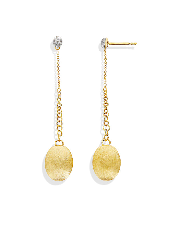 "CANDLE" Gold and Diamonds Earrings