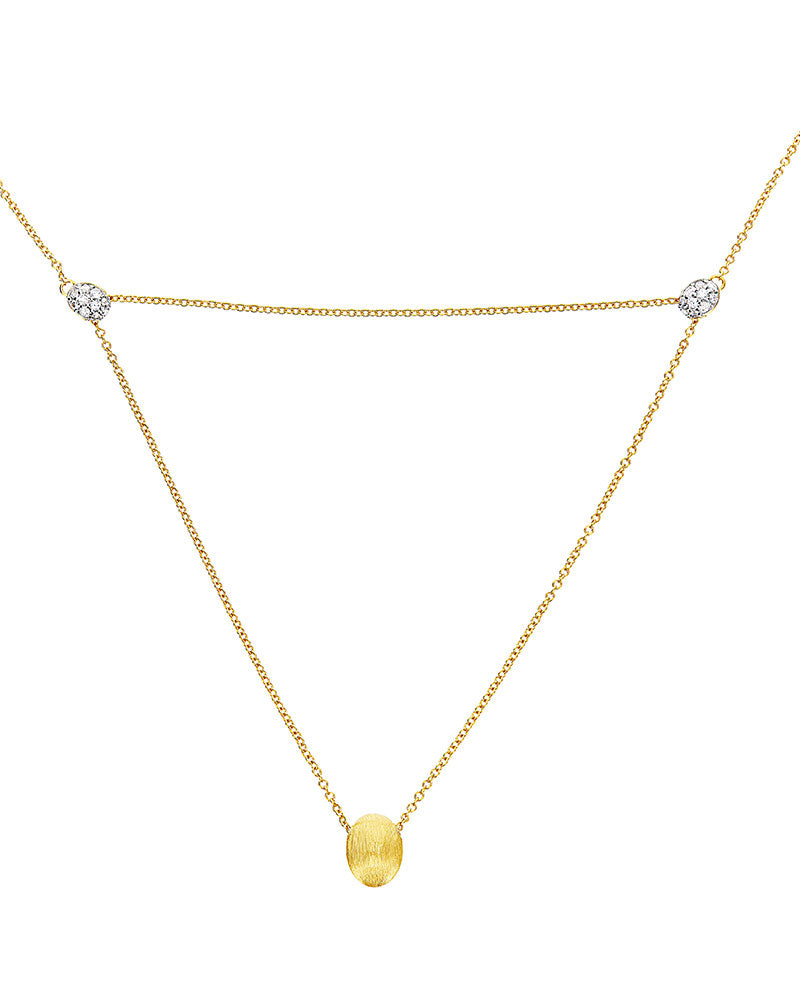 "Luce" 3 in 1 Gold and diamonds convertible necklace (SMALL)