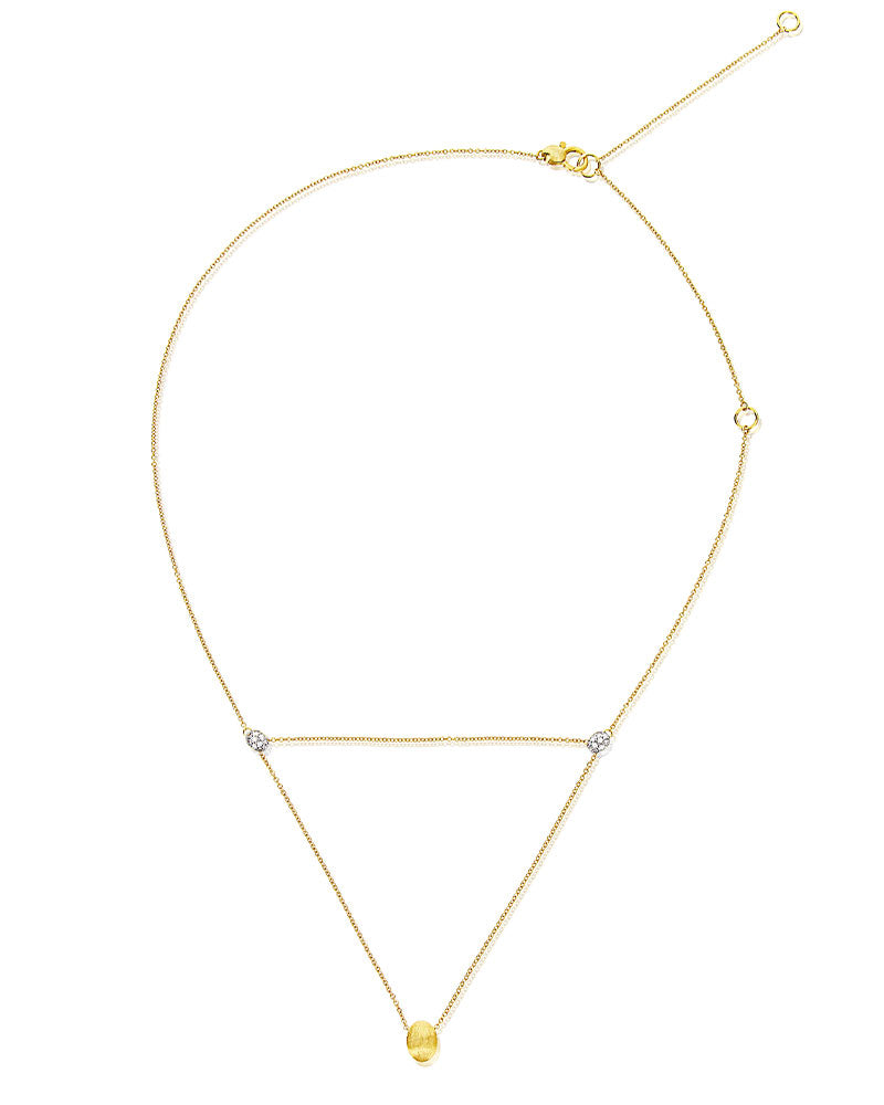 "Luce" 3 in 1 Gold and diamonds convertible necklace (SMALL)