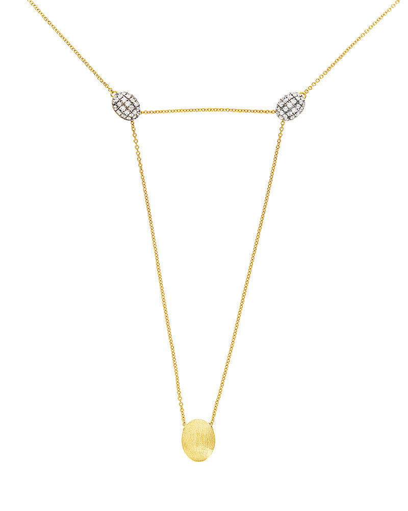 "Luce" 3 in 1 Gold and diamonds convertible necklace (LARGE)