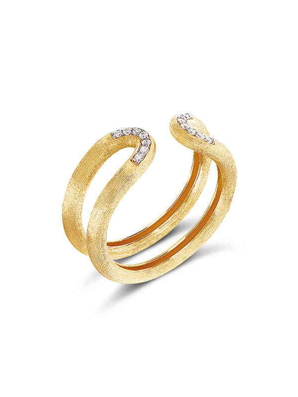 "Libera" Gold and diamonds open ring