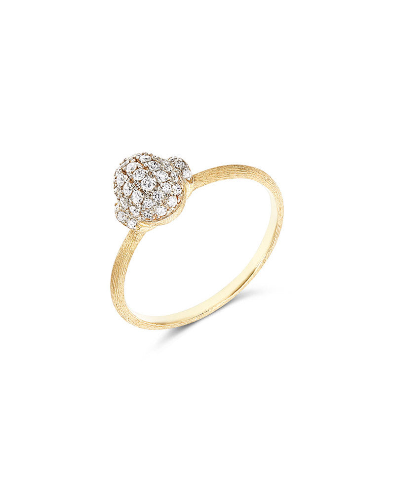 "Elite" Brilliant-cut diamonds pavé and Gold Engagement ring