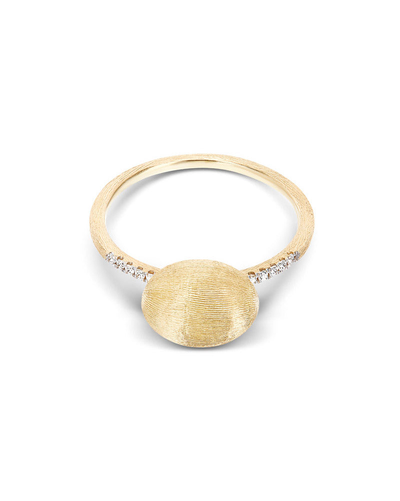 "Élite" Diamonds and Hand-Engraved Gold Boule ring