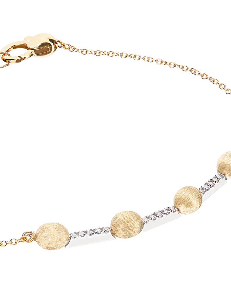 "Élite" Gold and Diamonds bars bracelet