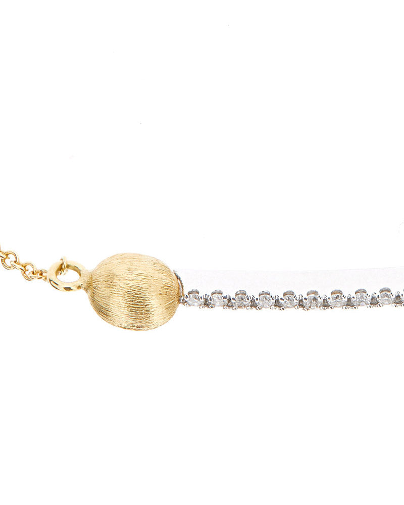 "Élite" Gold and Diamonds bar bracelet
