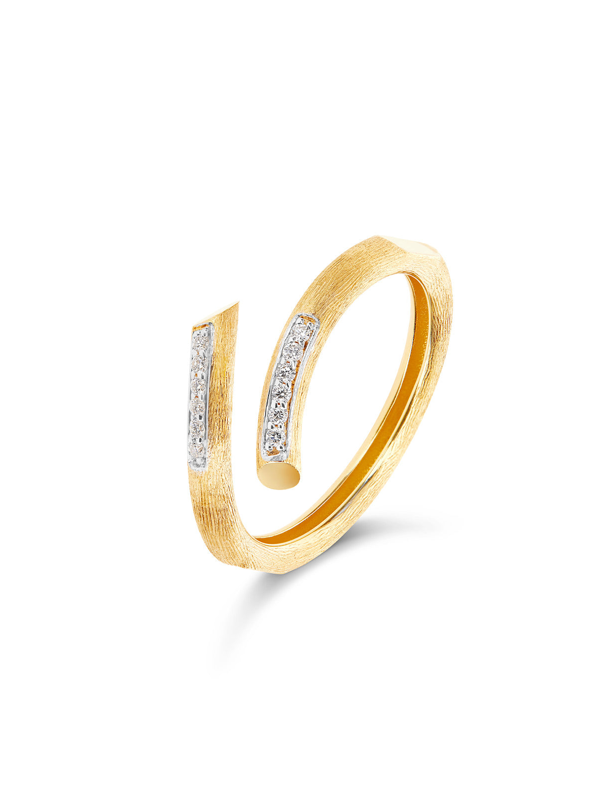 Libera Gold and diamonds twist ring