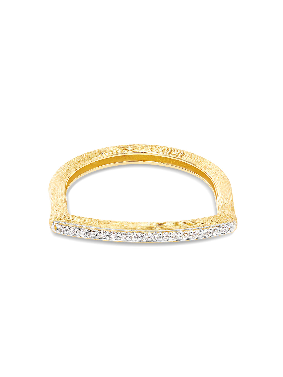 "Libera" Gold and diamonds pavé essential ring