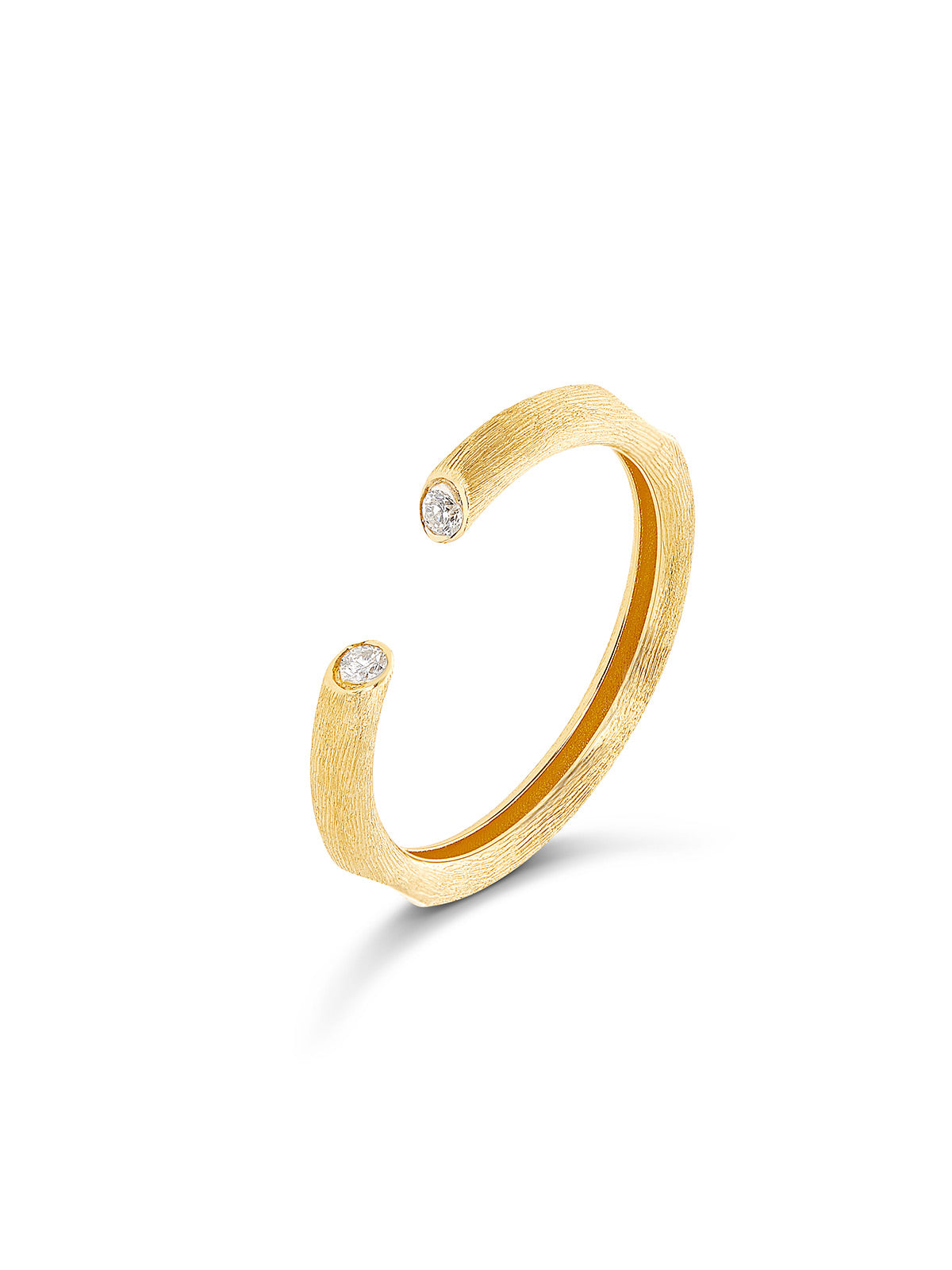 "Libera" Gold ring with diamond accents