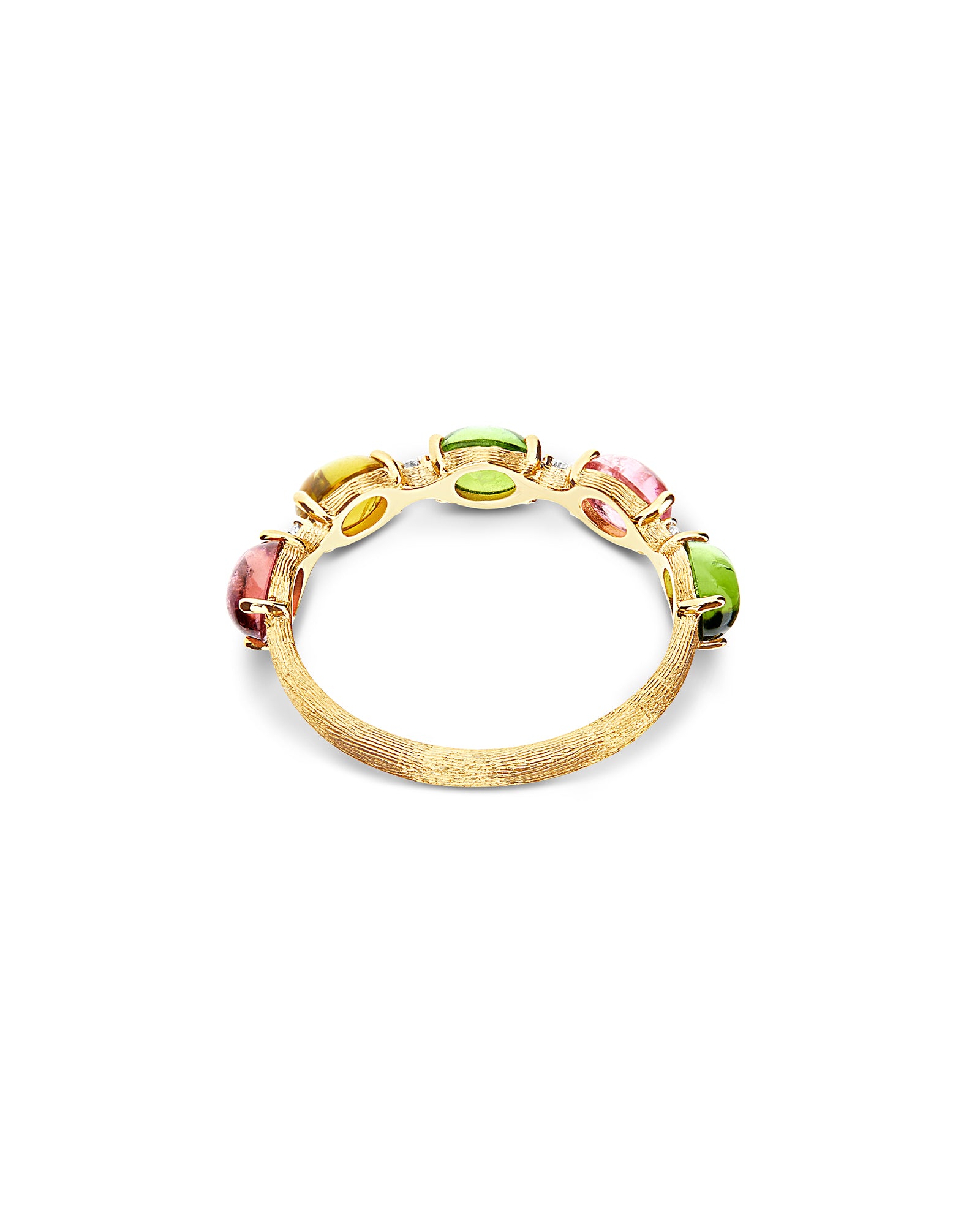 "Tourmalines" Gold, diamonds and tourmaline colorful ring