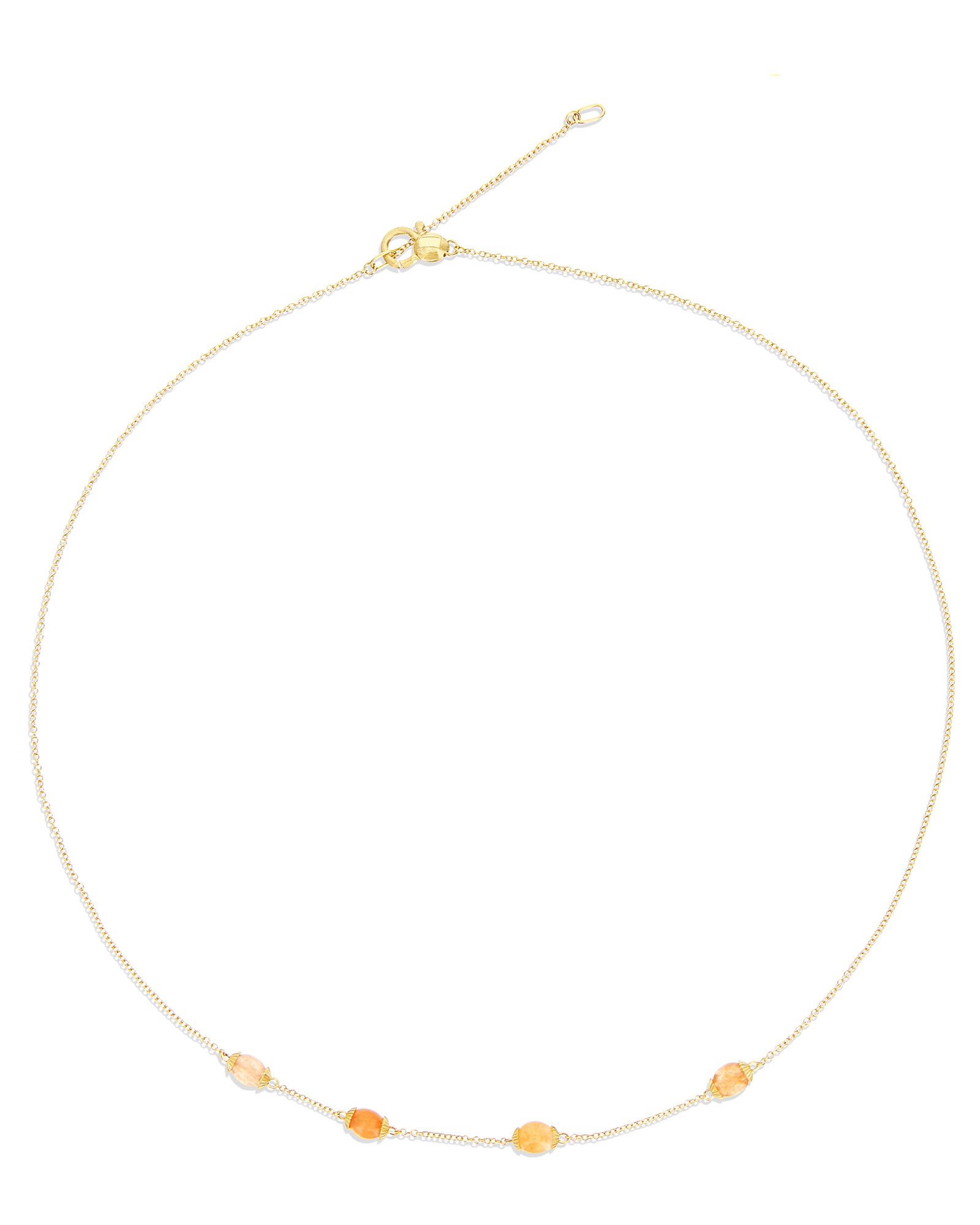 "petra" gold and orange aventurine necklace
