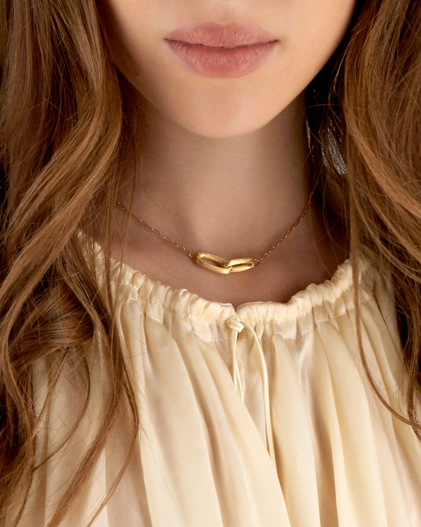 LIBERA GOLD double ring necklace