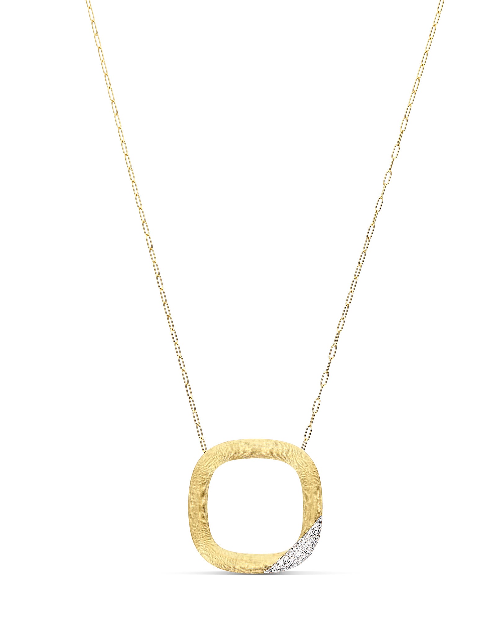 "Libera" big squared gold necklace