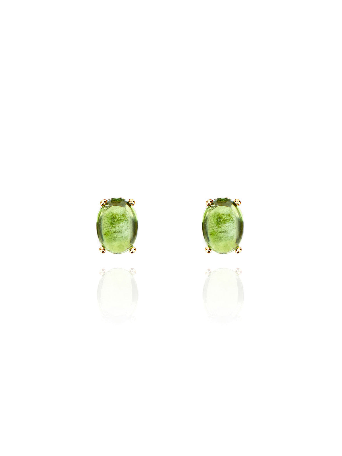 "tourmalines" gold and green tourmaline stud earrings