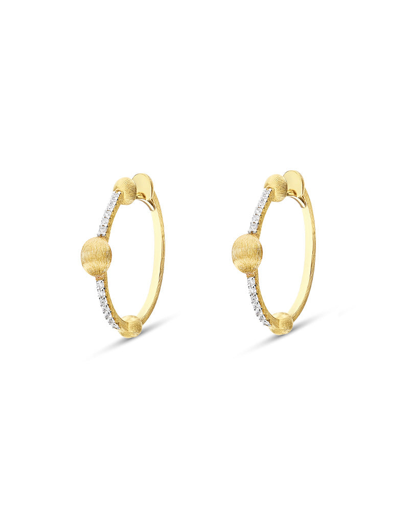 "dancing élite" gold amd diamonds hoop earrings