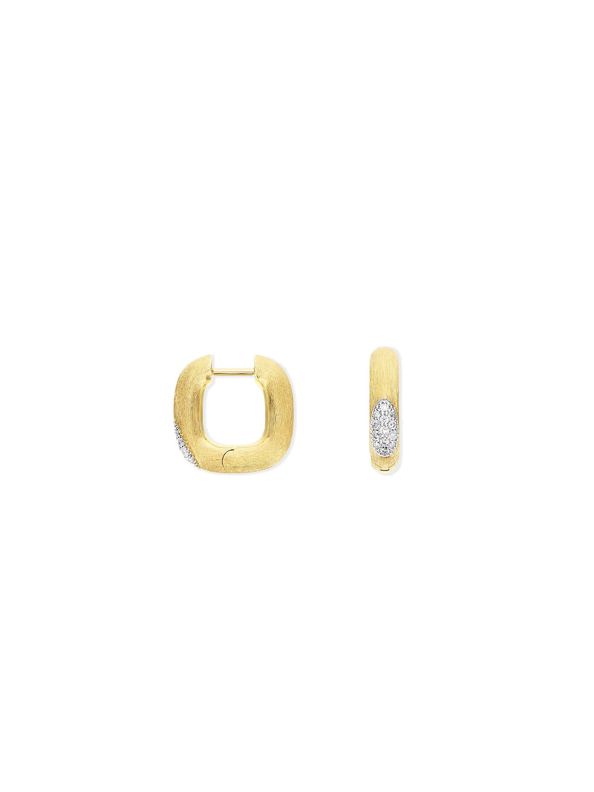 "Libera" small squared gold earrings